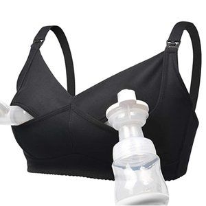 Momcozy Pumping Bras Hand Free Breast Pump and Nursing Bra - Small